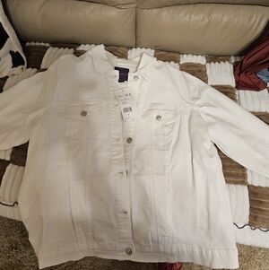 White Jean Jacket XL